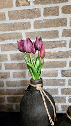 Real touch tulpen 25 cm Paars - Brynxz Bloemen en Boeketten