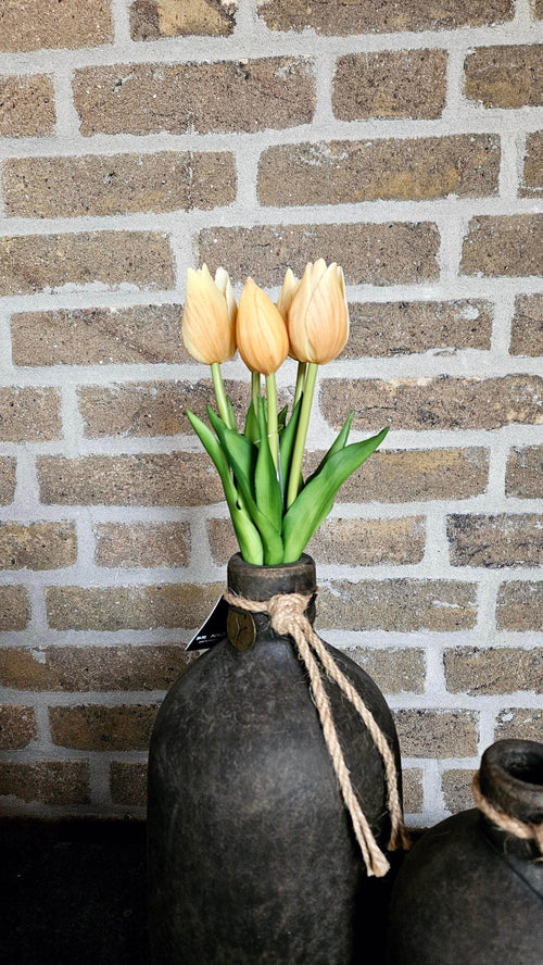 Real Touch Tulpen 25 cm Champagne - Brynxz Bloemen en Boeketten