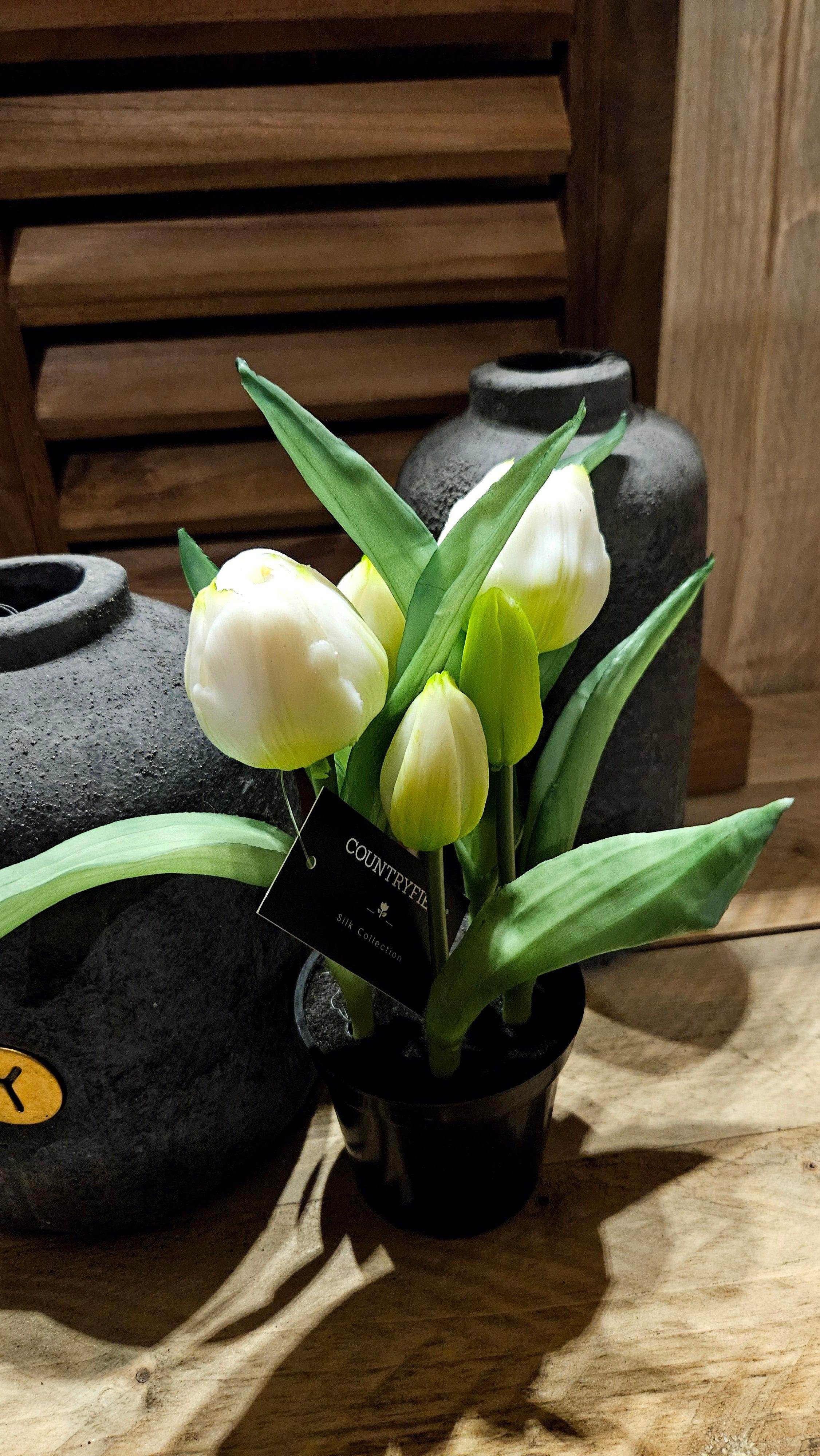 Real Touch Tulpen in pot - Brynxz Bloemen en Boeketten